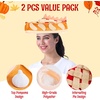 image:imageSpooktacular Creations 2 PCS Thanksgiving Decorative Plush Pumpkin amp Apple Pie Hats Thanksgiving Novelty Hats Party Favor Supplies Accessories Costume Dress Up
