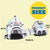 image:imageJOYIN White Rocket Ship Pop up Play Tent with Tunnel and Playhouse Kids Indoor Outdoor Spaceship Tent Set