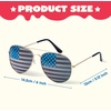 image:imageJOYIN 3 Pcs July 4th American Flag Sunglasses Fourth of July Patriotic Sunglasses with Gold Silver and Black Frame Red White Blue American Glasses for 4th of July Accessories Party Favor