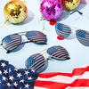 image:imageJOYIN 3 Pcs July 4th American Flag Sunglasses Fourth of July Patriotic Sunglasses with Gold Silver and Black Frame Red White Blue American Glasses for 4th of July Accessories Party Favor