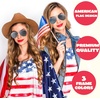 image:imageJOYIN 3 Pcs July 4th American Flag Sunglasses Fourth of July Patriotic Sunglasses with Gold Silver and Black Frame Red White Blue American Glasses for 4th of July Accessories Party Favor