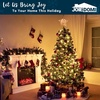 image:imageJoiedomi 8 Inch Christmas Tree Toppers 30 LED Rustic Rattan Star Lighted for Xmas Decorations Holiday Party Indoor Decor