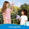 image:imageJOYIN 2 Kids Bubble Guns with 4 Bottles Solution Automatic Bubble Machine Gun with 8 Holes for Kids Adults Summer Toys Easter Basket Stuffers Birthday Gift Party FavorsPink  Purple