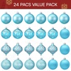 image:imageJoiedomi 24 Pcs 315 Baby Blue Christmas Ball Ornaments Shatterproof Christmas Tree Ornaments for Xmas Tree Holidays Party Decoration and Special Events