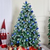 image:imageJoiedomi 24 Pcs Christmas Ball Ornaments Blue amp White 23 Deluxe Delicate Painting amp Glittering Shatterproof Christmas Tree Ornaments for Wreath Garland Holiday Indoor PartyBlue  White