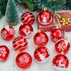 image:imageJoiedomi 24 Pcs Christmas Ball Ornaments Blue amp White 23 Deluxe Delicate Painting amp Glittering Shatterproof Christmas Tree Ornaments for Wreath Garland Holiday Indoor PartyRed  White