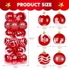 image:imageJoiedomi 24 Pcs Christmas Ball Ornaments Blue amp White 23 Deluxe Delicate Painting amp Glittering Shatterproof Christmas Tree Ornaments for Wreath Garland Holiday Indoor PartyRed  White