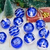 image:imageJoiedomi 24 Pcs Christmas Ball Ornaments Blue amp White 23 Deluxe Delicate Painting amp Glittering Shatterproof Christmas Tree Ornaments for Wreath Garland Holiday Indoor PartyBlue  White