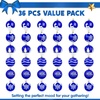 image:imageJoiedomi 24 Pcs Christmas Ball Ornaments Blue amp White 23 Deluxe Delicate Painting amp Glittering Shatterproof Christmas Tree Ornaments for Wreath Garland Holiday Indoor PartyBlue  White