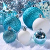 image:imageJoiedomi 71 Pcs Blue amp White Christmas Ornaments Set Assorted Christmas Tree Ornaments with Star Tree Topper Shatterproof Hanging Balls Decor for Xmas Wreath Garland Holidays PartyBluewhite