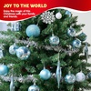 image:imageJoiedomi 71 Pcs Blue amp White Christmas Ornaments Set Assorted Christmas Tree Ornaments with Star Tree Topper Shatterproof Hanging Balls Decor for Xmas Wreath Garland Holidays PartyBluewhite