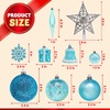 image:imageJoiedomi 71 Pcs Blue amp White Christmas Ornaments Set Assorted Christmas Tree Ornaments with Star Tree Topper Shatterproof Hanging Balls Decor for Xmas Wreath Garland Holidays PartyBluewhite