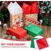 image:imageJOYIN 72 Sheets Glitter Tissue Paper for Gift Bags Red Green White Tissue Paper for Gift Wrapping Supplies 20 x 20 Christmas Wrapping Paper for Gift Wrap DIY Craft Decorations