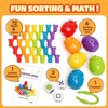 image:imageJOYIN Rainbow Counting Bears with Matching Sorting Cups  83 Pcs Set Learning Toys for Kids Age 3 Number Sorting Color Recognition Tweezers Dice Instruction Book Educational Gift