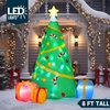 image:imageJoiedomi 8 FT Tall Christmas Inflatables Tree Decoration Lighted Giant Christmas Tree with Buildin Projection Blow Up SelfInflatables for Xmas Party Indoor Outdoor Yard Garden Lawn Dcor