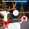image:imageJOYIN Lighted Christmas Reindeer amp Sleigh Set 4FT Outdoor Christmas Decorations for Yard Warm White LED Lights Xmas Yard Decor 3D Deer with Ground Stakes for Lawn Garden Porch Holiday Front Door