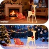 image:imageJOYIN Lighted Christmas Reindeer amp Sleigh Set 4FT Outdoor Christmas Decorations for Yard Warm White LED Lights Xmas Yard Decor 3D Deer with Ground Stakes for Lawn Garden Porch Holiday Front Door