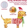 image:imageJOYIN Lighted Wiener Dog Christmas Decorations Outdoor 40 LEDs Warm White Tinsel Dachshund Lights for Christmas Yard Decor Light Up Xmas Lawn Ornaments with Metal Stakes for Outside Porch Garden