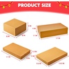 image:imageJOYIN 12PCS Christmas Brown Gift Boxes with Lids for Presents 4 Deep Large Shirt Robe Wrapping Box 4 Different Sizes Holiday Festive Lingerie Cupcake DIY Kraft Cardboard BoxesBrown