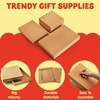 image:imageJOYIN 12PCS Christmas Brown Gift Boxes with Lids for Presents 4 Deep Large Shirt Robe Wrapping Box 4 Different Sizes Holiday Festive Lingerie Cupcake DIY Kraft Cardboard BoxesBrown