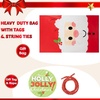 image:imageJOYIN Jumbo Christmas Santa Gift Bag Plastic Xmas Gift Wrapping Bag 56x36 for Gift Giving Holiday Presents Giant Gifts Decorations Festive Surprises