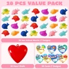 image:imageJOYIN 28 Packs Valentines Day Gifts for Kids Glow Mochi Squishy Toys with Heart Funny Valentines Day Cards for Kid School Classroom Exchange Prize Stress Relief Fidget Toy for Valentine Party FavorSea Animals Mochi