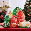 image:imageJOYIN 36 PCS Christmas Drawstrings Gift Bags Assorted Sizes Xmas Foil Reusable Wrapping Gift Plastic Bag Large Medium Small for Christmas Holiday Party Decorations