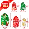 image:imageJOYIN 36 PCS Christmas Drawstrings Gift Bags Assorted Sizes Xmas Foil Reusable Wrapping Gift Plastic Bag Large Medium Small for Christmas Holiday Party Decorations