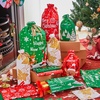 image:imageJOYIN 36 PCS Christmas Drawstrings Gift Bags Assorted Sizes Xmas Foil Reusable Wrapping Gift Plastic Bag Large Medium Small for Christmas Holiday Party Decorations