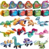 image:imageJOYIN 12 Packs Valentines Dinosaur Building Blocks Toys with Heart Boxes for Valentine Party Favors Gifts Classroom Exchange Prize Supplies School Rewards