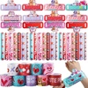 image:imageJOYIN 28 Valentines Day Gifts Cards with Slap Bracelet Animal Heart Snap Bracelet Wristband for Kids Valentines Party Favors Classroom Exchange Game Prizes