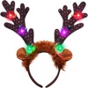 image:imageJOYIN Christmas 2PCS Light Up Cute Reindeer Headband Adult Kids Party Favor Supplies Xmas Accessories for Christmas Holiday Parties Annual Holiday Photos Booth