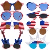image:imageJOYIN 8Pcs 4th of July American Flag Glasses in Red White amp Blue Multi Style Patriotic USA Sunglass Eyewear for 4th of July Party Accessories Independence Day Parade Dress Up Accessory Supply