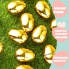 image:imageJOYIN 12Pcs Gold Easter Eggs 23 Metallic Plastic Empty Eggs Fillable for Easter Hunt Supplies Basket Stuffers Toys Filling Treats Party Favor