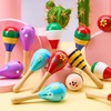 image:imageJOYIN 24 PCS Cinco De Mayo Mini Wooden Maracas for Kids Fiesta Party Favors and Baby Maracas with Wooden Rattle Colorful Noisemakers for Cinco De Mayo PartyMexican