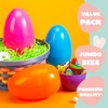 image:imageJOYIN 24 Pcs Large Plastic Easter Eggs 6 Inches Colorful Jumbo Eggs Fillable for Easter Themed Hunt Basket Stuffers Fillers Filling Treats Party Favor Classroom Prize SuppliesPure