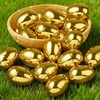 image:imageJOYIN 24Pcs Gold Easter Eggs 23 Metallic Plastic Empty Eggs Fillable for Easter Hunt Supplies Basket Stuffers Toys Filling Treats Party Favor