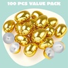 image:imageJOYIN 24Pcs Gold Easter Eggs 23 Metallic Plastic Empty Eggs Fillable for Easter Hunt Supplies Basket Stuffers Toys Filling Treats Party Favor