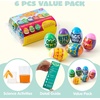 image:imageJOYIN 6pcs Prefilled Easter Eggs with Toys Plastic Eggs with Science Experiment Basket Stuffers for Boys amp Girls Easter Theme Party Favors