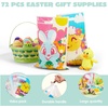 image:imageJOYIN 72 Pcs Easter Large Plastic Tote Bags Easter Goodie Treat Gift Bags with Handles for Egg Hunt Kids Basket Party Favor Party Suppliescute