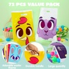 image:imageJOYIN 72 Pcs Easter Large Plastic Tote Bags Easter Goodie Treat Gift Bags with Handles for Egg Hunt Kids Basket Party Favor Party Suppliesstandard