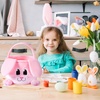 image:imageJOYIN Easter Pink Bunny Basket Pink Rabbit Backet with Foldable Ears Empty Soft Basket with Handle Easter Gifts for Babies Kids Egg Hunt Candy Bag Party Favor Storage Container109 79 94