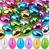image:imageJOYIN 315 Metallic Easter Eggs Shinny Plastic Eggs Colorful Bulks for Easter Hunt Filling Treats Easter Basket Stuffers Classroom Prize Supplies 12PCS