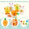 image:imageSYNCFUN 12pcs Easter Candy Filled Eggs Shell Carrot Chick and Bunny Shaped Includes Duck Chick and Bunny Shaped Candies Easter Basket Fillers Easter Gifts for Kids Easter Egg Hunt Party Favors