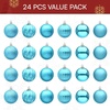 image:imageJOIEDOMI 24 Pcs Red Christmas Balls Ornaments Set 236 Christmas Tree Ornaments Shatterproof Xmas Balls Hanging Decorations for Tree Wreath Garland Holiday Wedding Indoor Party DecorBaby Blue