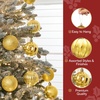 image:imageJOIEDOMI 24 Pcs Red Christmas Balls Ornaments Set 236 Christmas Tree Ornaments Shatterproof Xmas Balls Hanging Decorations for Tree Wreath Garland Holiday Wedding Indoor Party DecorGold