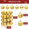 image:imageJOIEDOMI 24 Pcs Red Christmas Balls Ornaments Set 236 Christmas Tree Ornaments Shatterproof Xmas Balls Hanging Decorations for Tree Wreath Garland Holiday Wedding Indoor Party DecorGold