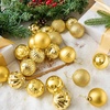 image:imageJOIEDOMI 24 Pcs Red Christmas Balls Ornaments Set 236 Christmas Tree Ornaments Shatterproof Xmas Balls Hanging Decorations for Tree Wreath Garland Holiday Wedding Indoor Party DecorGold