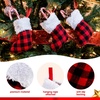 image:imageJOYIN 12 PCS 5 Mini Christmas StockingRed Black Plaid Xmas Stockings for Christmas Tree Decoration Party Favors and Holiday Season Supplies