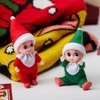 image:imageJOYIN 2 Pcs Christmas Elf Plush Doll Tiny Soft Plush Toy Doll for Kids Accessories Party Favors Xmas Party Supplies Christmas Decor Xmas GiftRed and Green